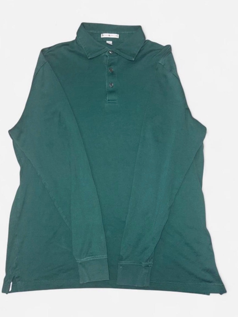 Peter Millar Long Sleeve Polo - Forest Green